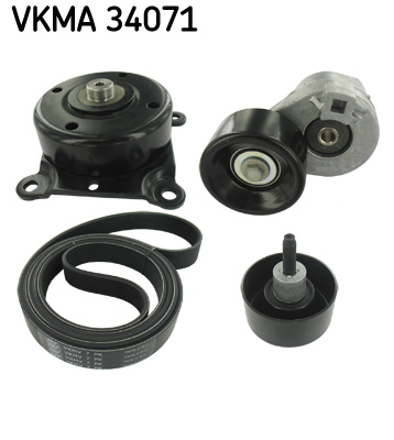 SKF VKMA 34071 Hosszbordásszíj+ görgő, szíjkészlet